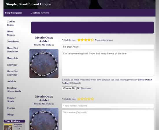 Joolzery Write Review Page